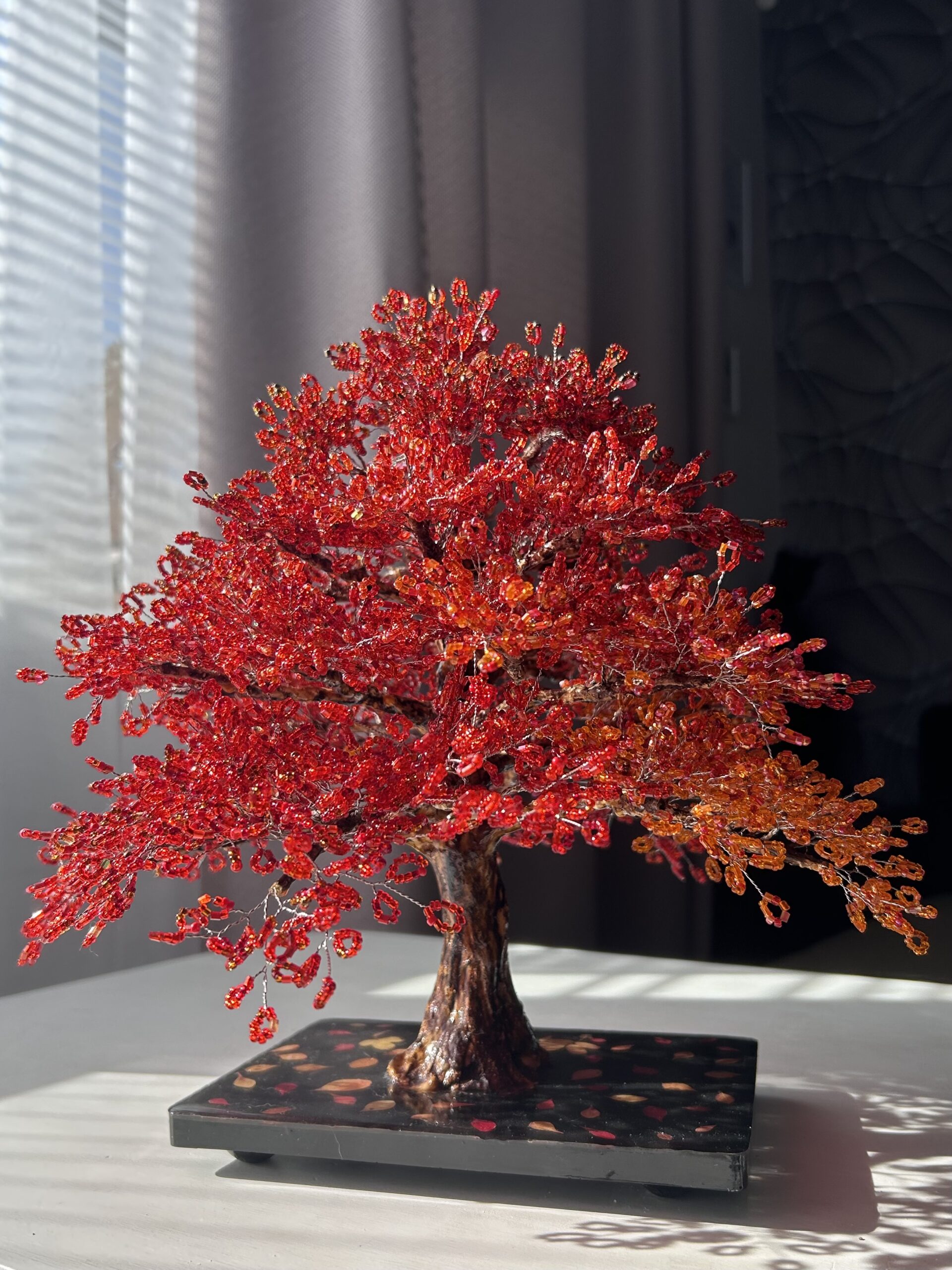 Beaded Japanese Maple Bonsai • L • Autumn Ember