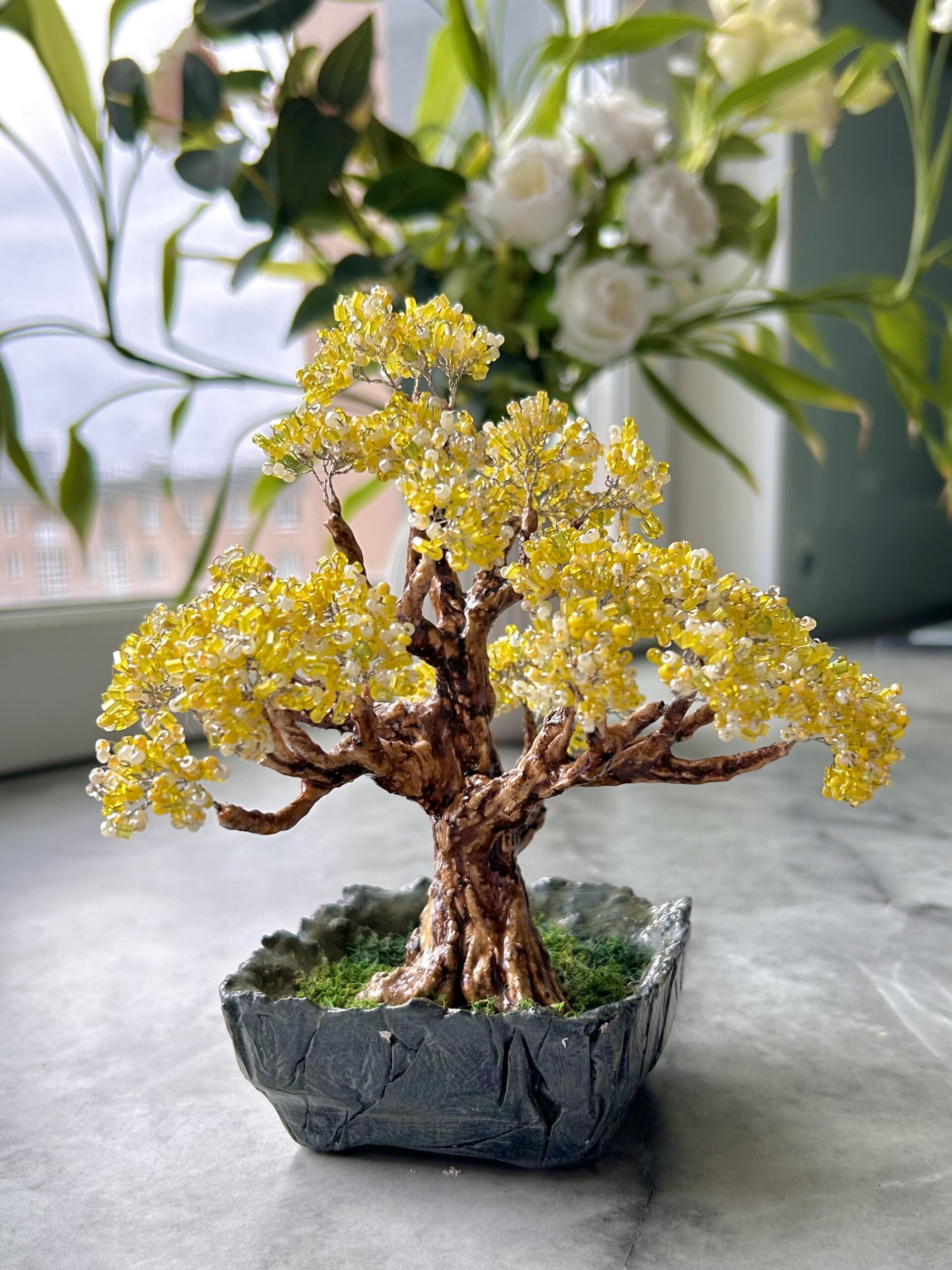 Classic Beaded Bonsai • S • Sunlit Bloom